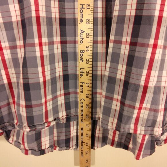 Legend One shirt mens 3XL XXXL plaid multicolor short sleeve button cotton - Picture 5 of 7